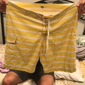 Yellow board shorts. Size large. Gently used.